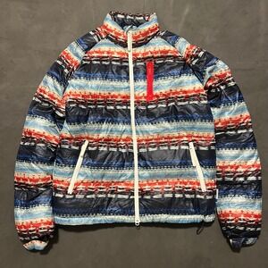 Adidas Originals Goose‎ Down Short Puffer Jacket Size Medium Full Zip Aztec RARE